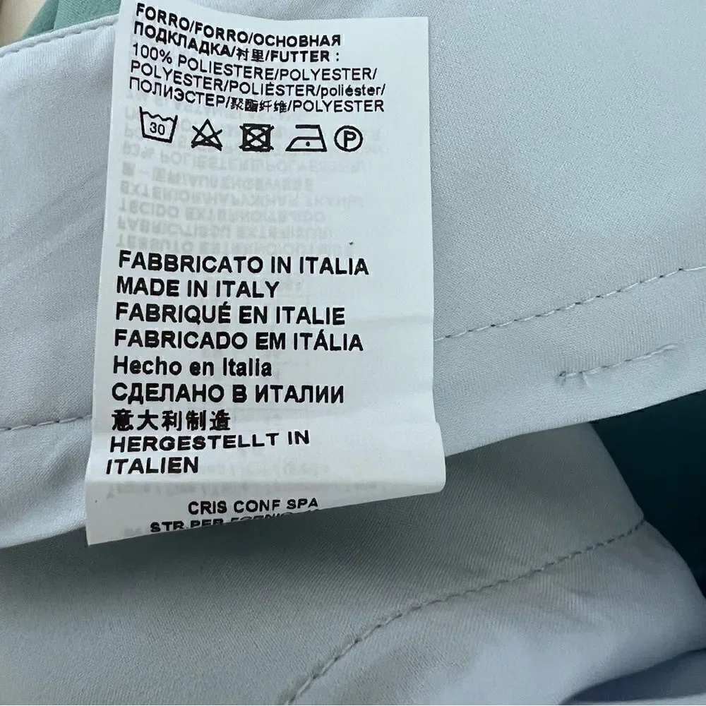 PINKO Trousers Tiffany Green Color Woman Pants Elegant Size 4.